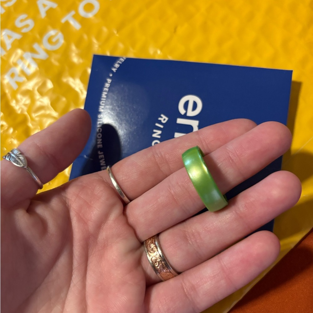 Peridot Green Silicone Ring- Birthstone Collection AUGUST